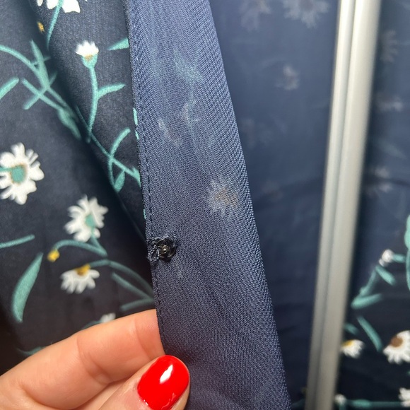 Navy Floral Mini Dress - Picture 5 of 7